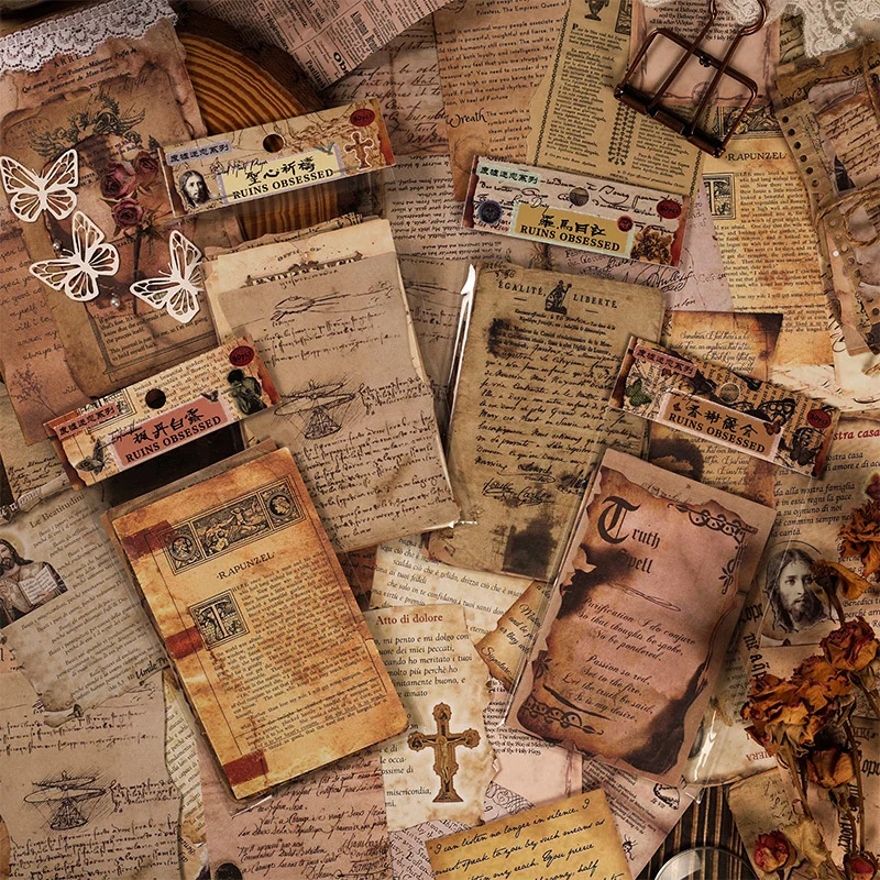 

24pack/lot Vintage Letter Burned Memo Pad Cute N Times Sticky Notes Notepad Bookmark Stationery Stickers Gift School Supplies
