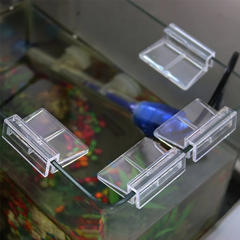 5/6/8/10/12mm Aquarium Acrylic Clips Glass Cover Support Holders Transparent Fish Tank Cover Plate Bracket Aquarium Accessories aquarium clip holders aquarium clip holder