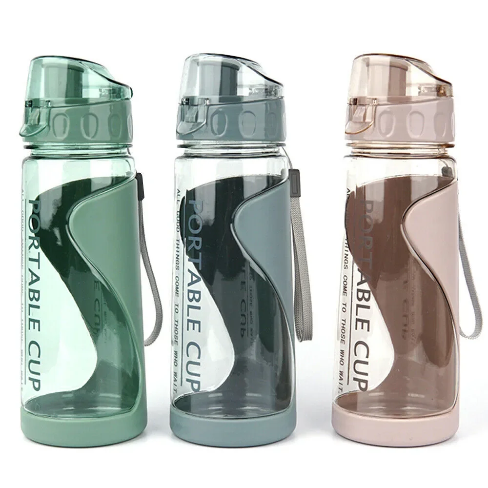 500ml Portable Sports Water Bottle Plastic Outdoor Gym Travel Drinks Mugs Clear Leakproof Drinking Bottle Water Bottles