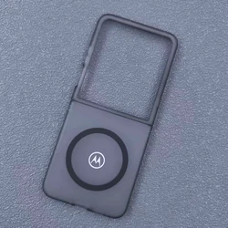 Custodia per telefono flip magnetica trasparente opaca con ricarica wireless e guscio rigido antiurto