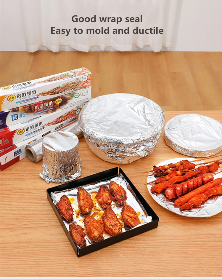 Commercial Grade Aluminum Foil Wrap For Cooking, Roasting, Baking, Bbq &  Parties - Silver Foil For Heavy-duty Use - Temu