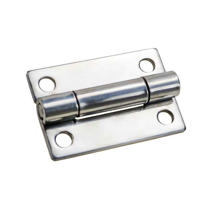 304 Stainless Steel Industrial 2.5 Inch (60*40 mm) Thick Axle Thickened Mirror Polished Square Four-corner Narrow Edge Hinge