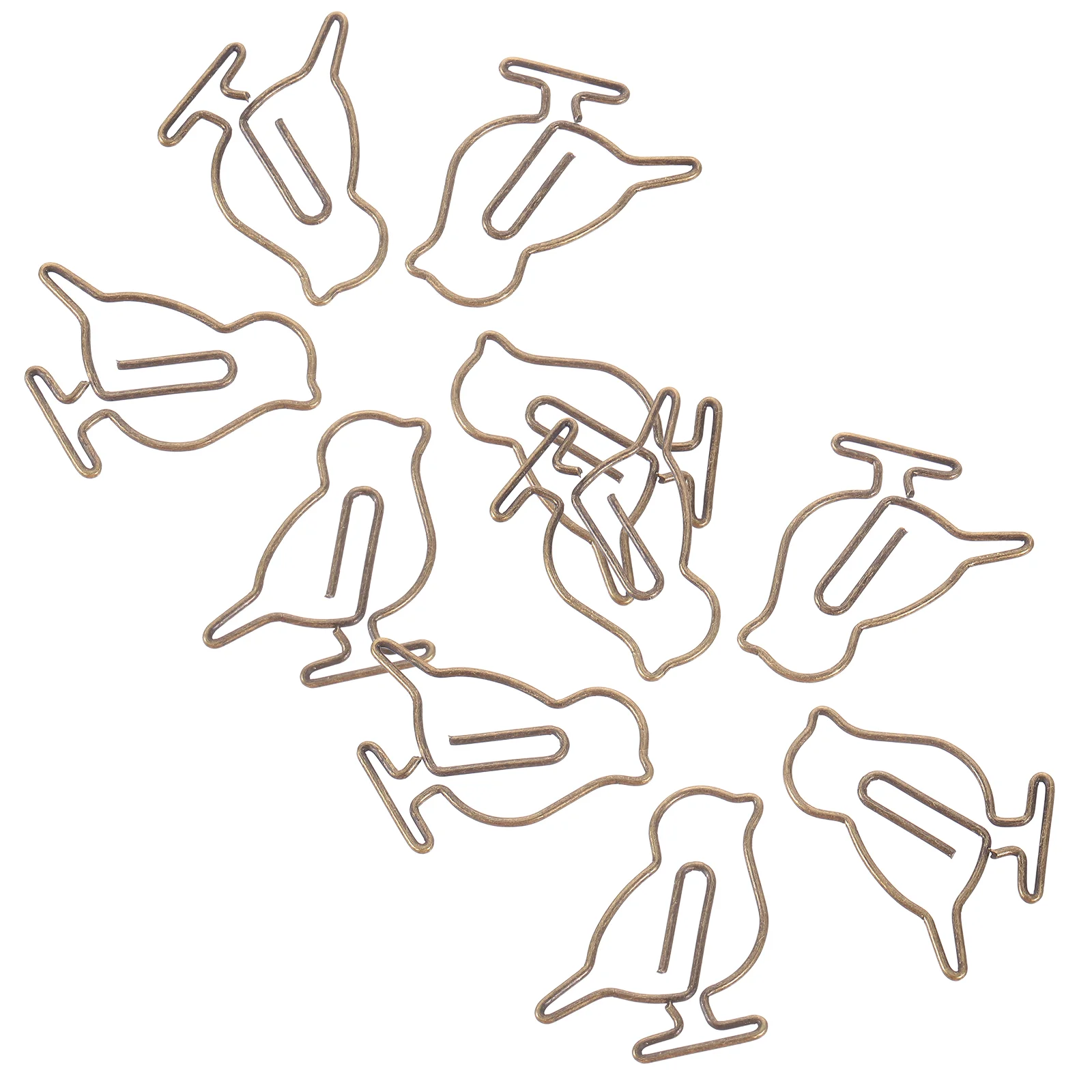 

20 Pcs Bird Paper Clip Office and Supplies Delicate Metal Bookmarked Small Paperclips