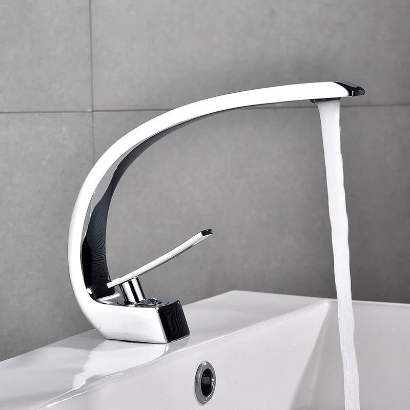 

Basin Faucet Polished Elegant Bathroom Chrome Brass Faucet Single Handle Vanity Vessel Sink Mixer Tap WJ715