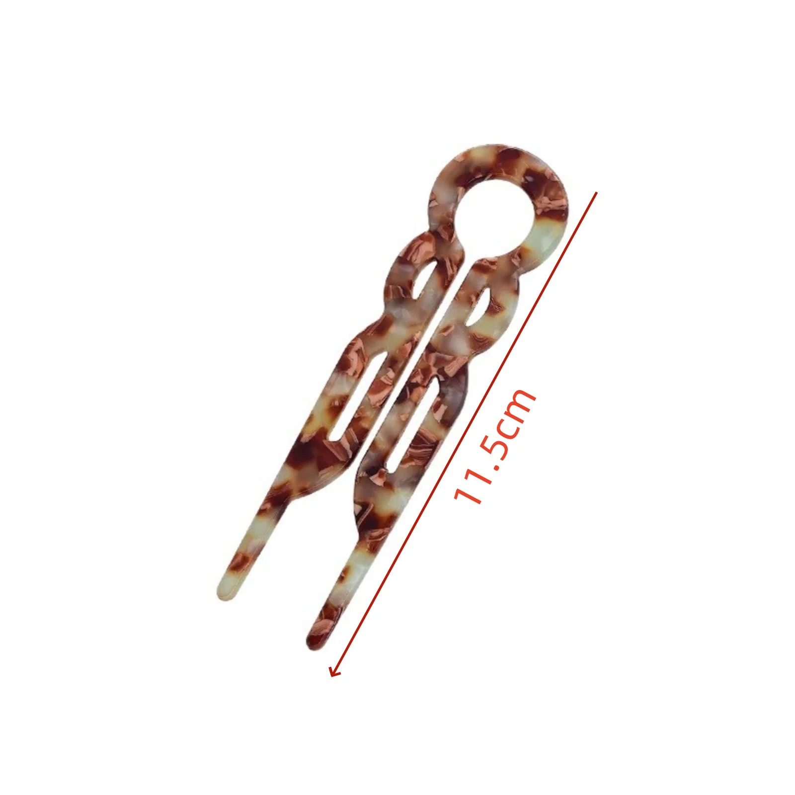 1PC  Retro U - Shaped Hair Clips, 4 - Piece Geometric Acetate Set, Trendy Hair Accessories for Women's Fashionable Looks