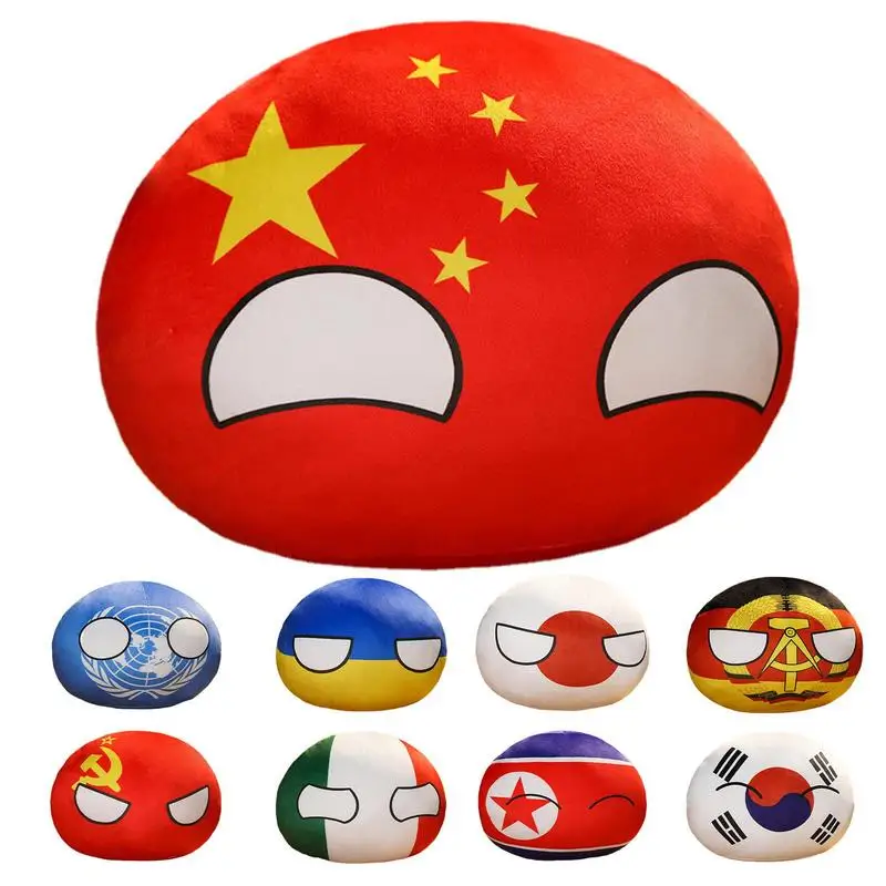 Plush Country Ball Stuffed Doll Christmas Gift For Kids Anime Toys Stuffed Pillow Huggable Room Decor For Sofa Home Chair Car christmas chair covers