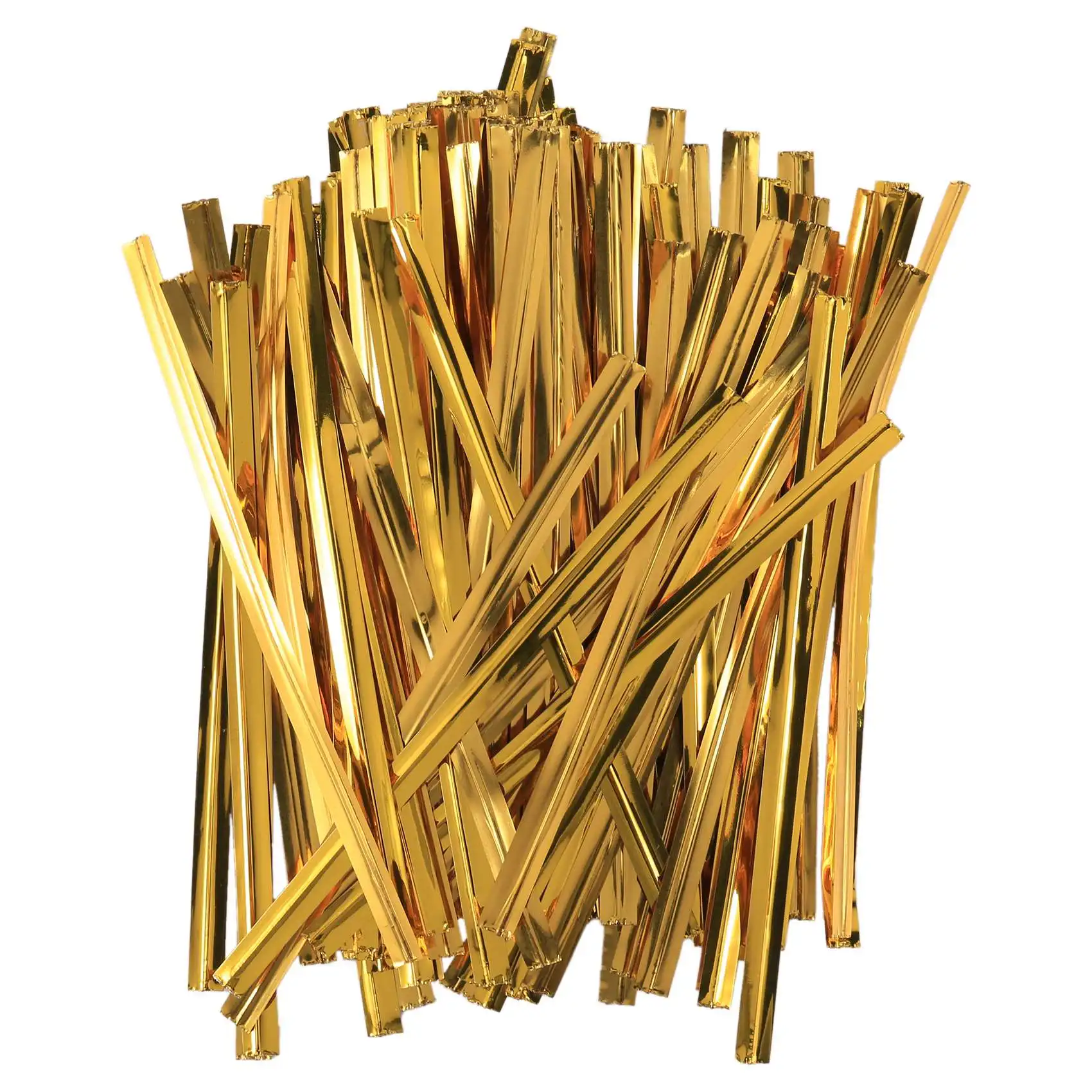 

Упаковка из 100 золотистых металлических проволочных застежек, поворотных сумок для галстуков, леденцов для конфет и печенья