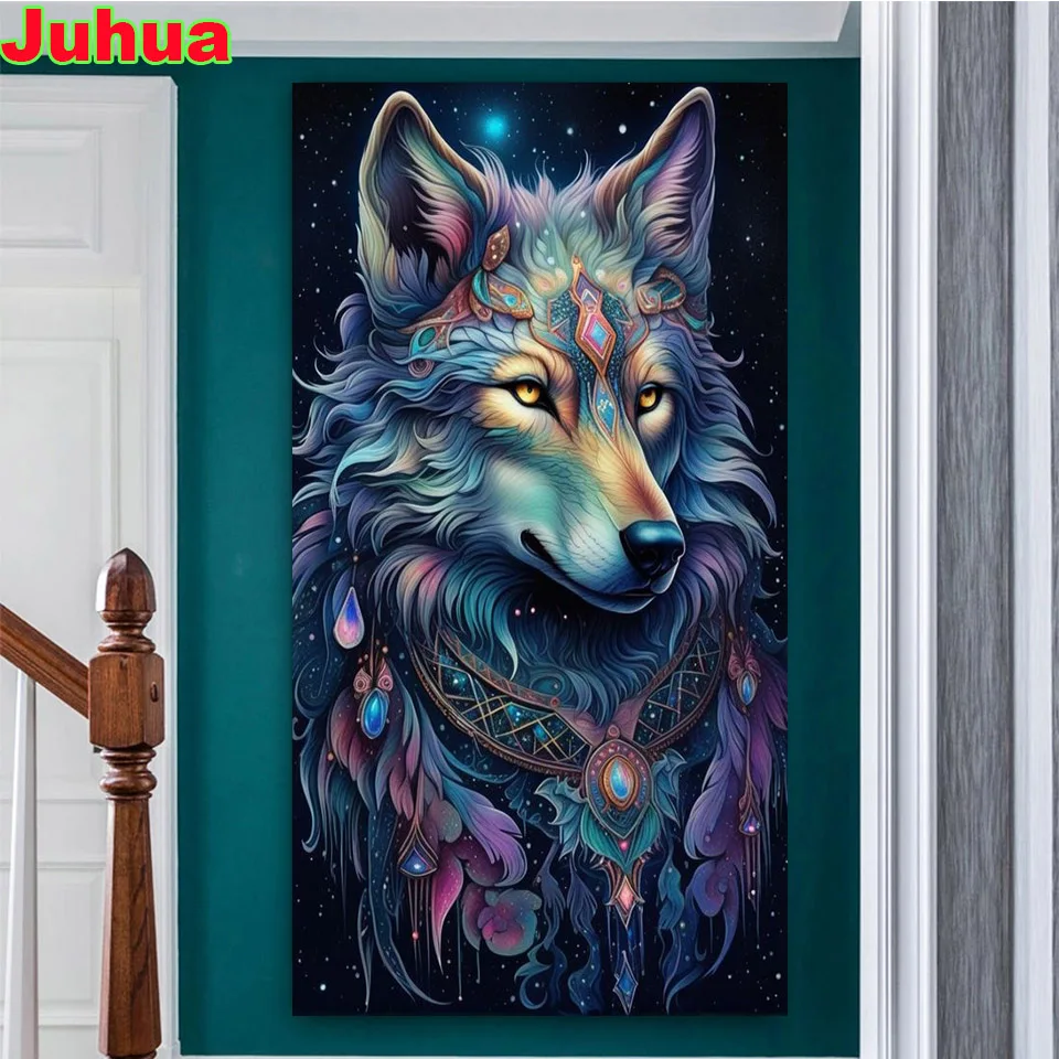 Enchanting Wolves DIY Diamond Painting Kit – Full Art Embroidery Mosaic and Craft Puzzle
