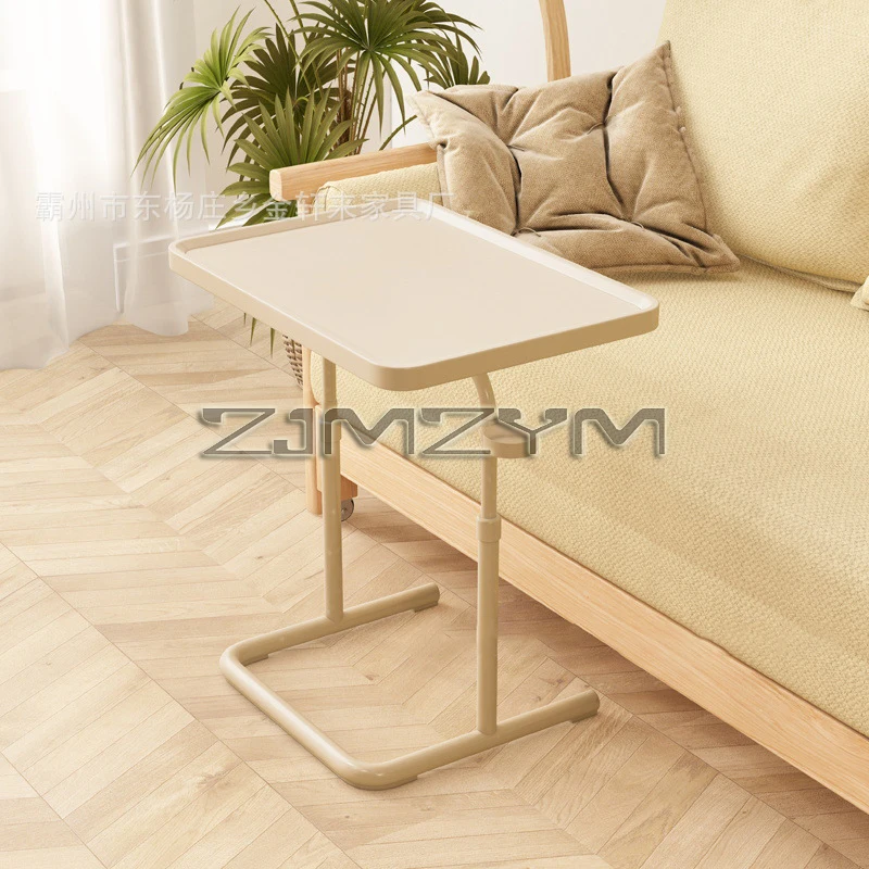 Height Adjustable Portable Standing Desk Folding Mobile Laptop Desk Table Small Computer Desk Work Desk for Bedsid
