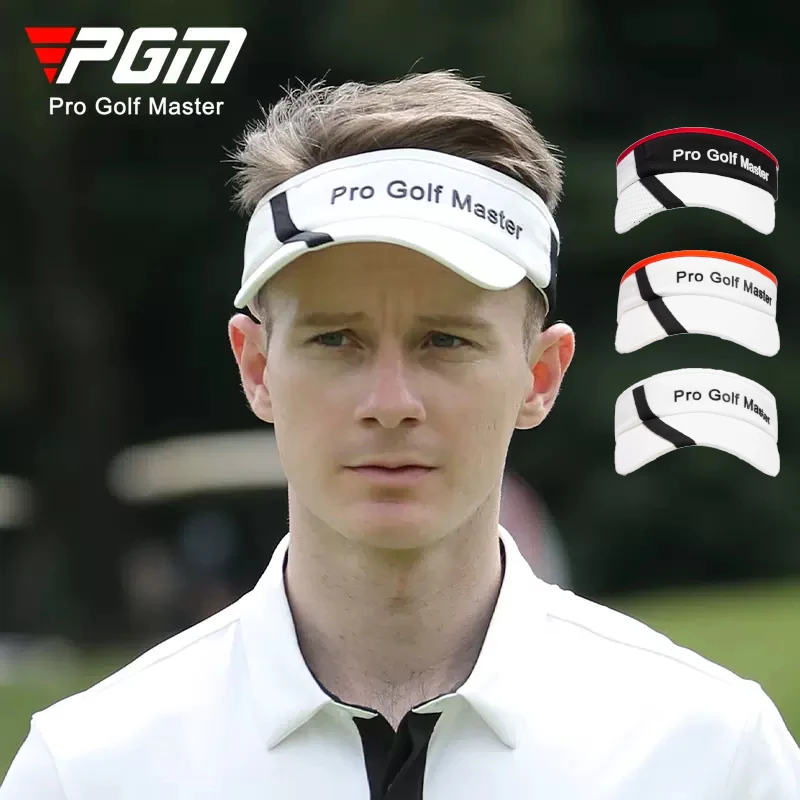 PGM 남성용 빈 탑 모자, 스포츠 선 바이저, 햇빛 차단 골프 모자, 땀 방지, 조절 가능한 자외선 차단 모자, 신제품 
