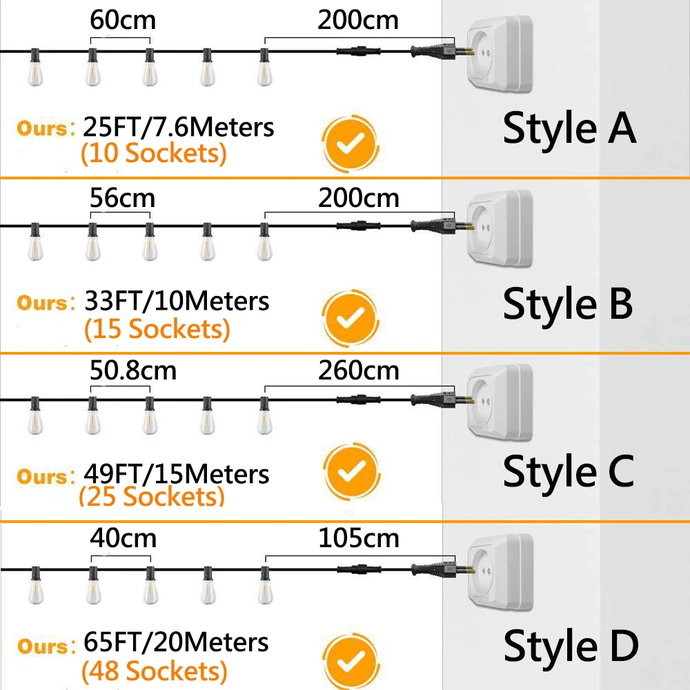 Amber String Lights - Bodugi amber string lights