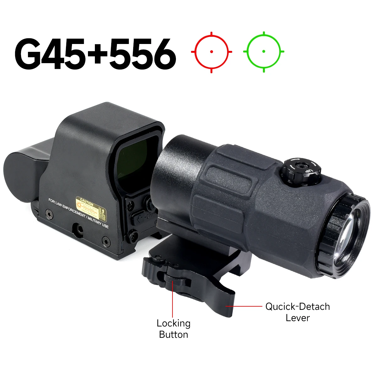 558 Red Dot Sight Holographic Collimator 5X Magnifier for 558 556 553 551 Sights Hunting Gear Accessories