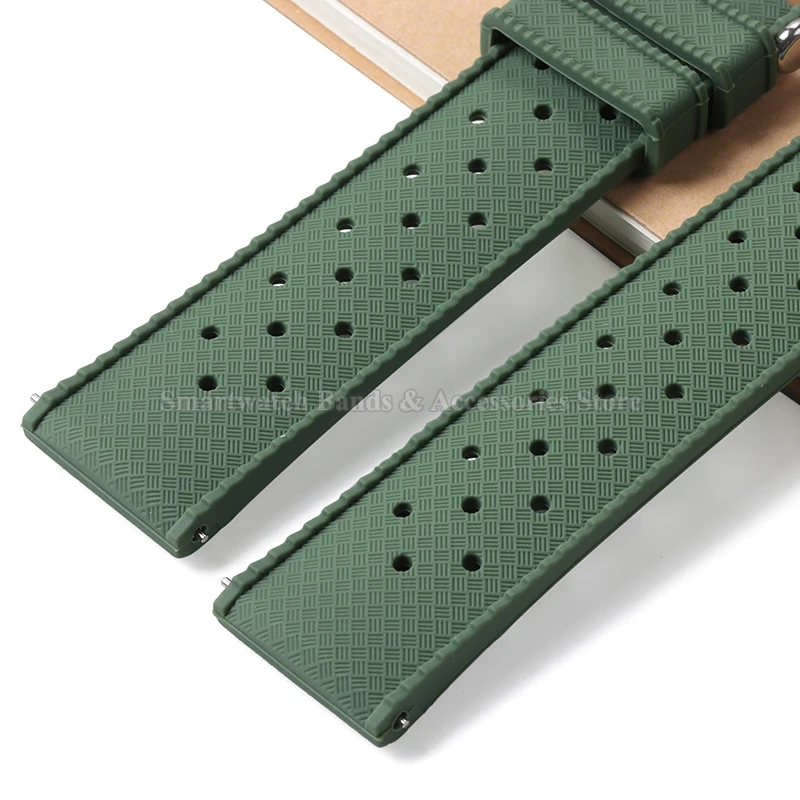 Premium Tropic Silicone Quick Release Watch Strap - Durable Rubber Bracelet Replacement