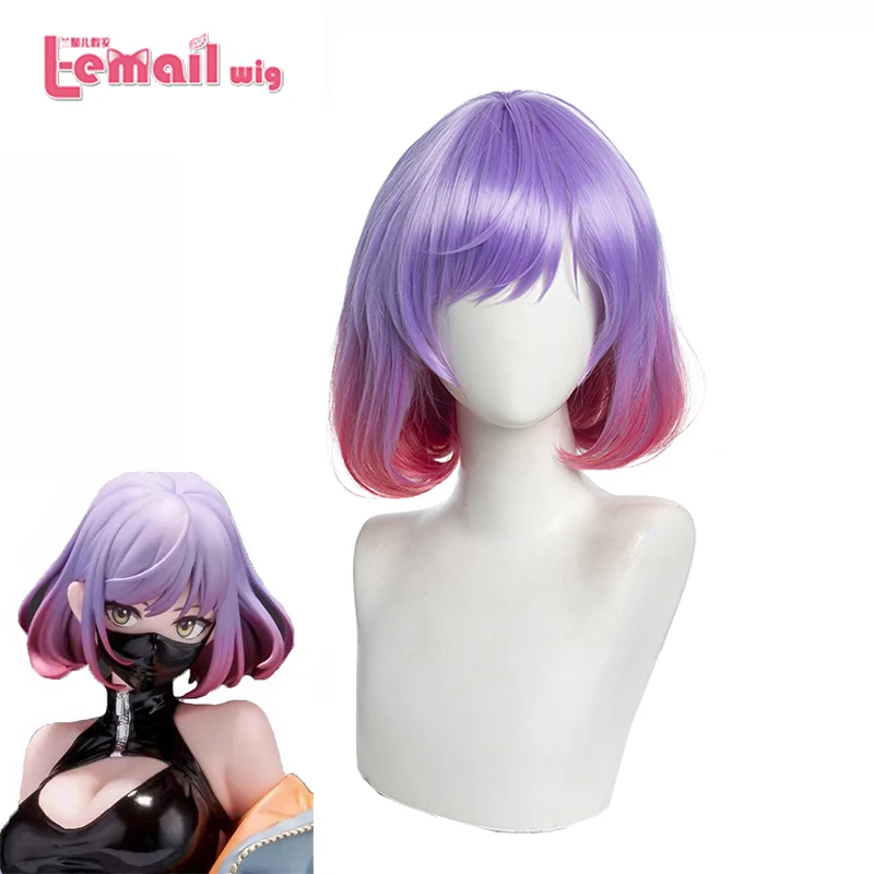 L-email wig Synthetic Hair Anime Astrum Design Luna Cosplay Wig Luna Wig Pink Mixed Color Short Wig Heat Resistant Wigs eva luna м allende