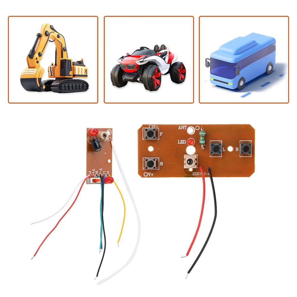 Récepteur du kit télécommande RC 4CH 27MHz avec connecteurs, pour voiture télécommandée