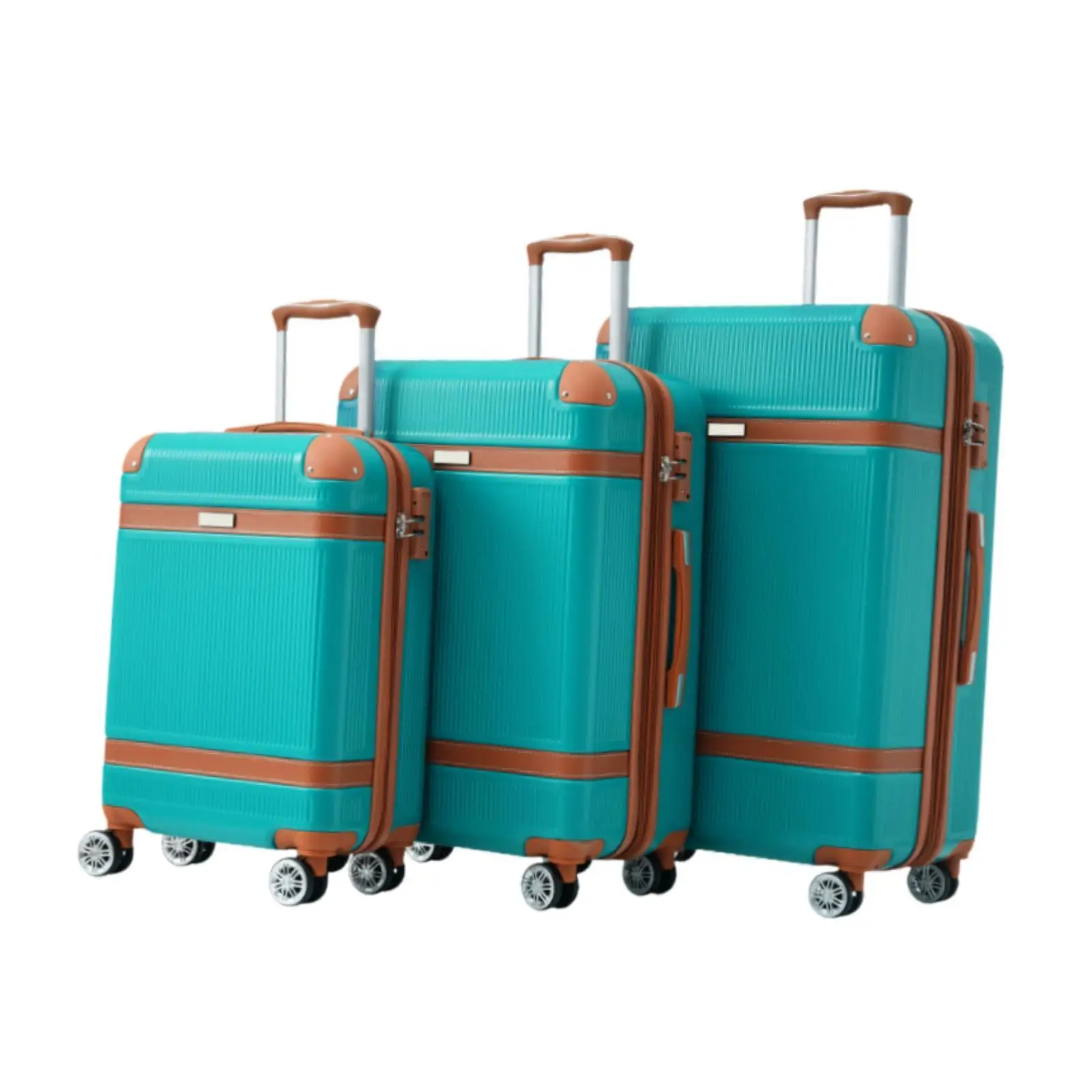 Hardshell Luggage Sets 3 Piece Lightweight 8 Wheels Travel Suitcase Sets