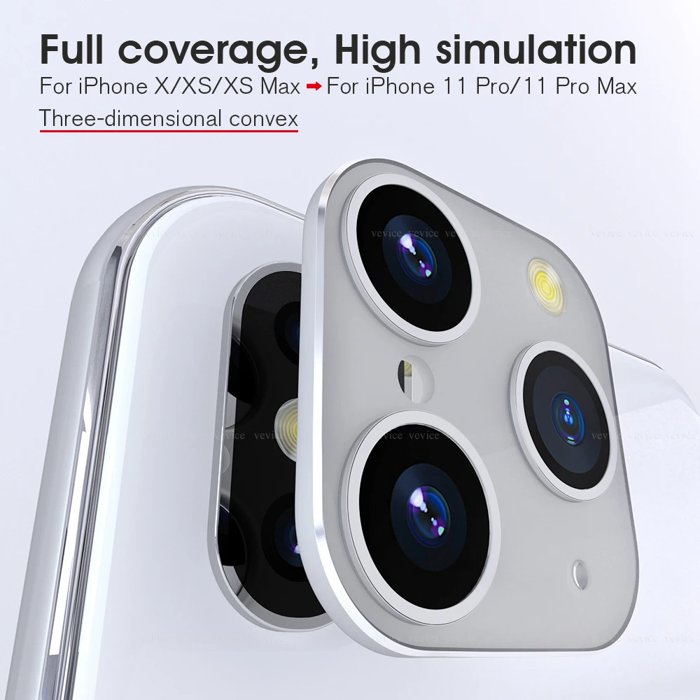 Metal Sticker Seconds Change Camera Lens Cover For Iphone X Xs Xr Xsmax Fake Sticker Camera For Iphone 11 Pro Max Protector Aliexpress