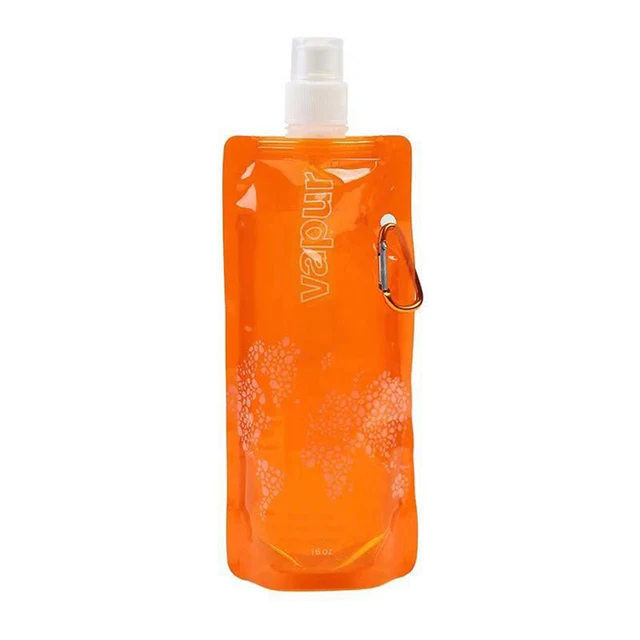 Portable Ultralight Foldable Silicone Folding Water Bottle Water Bag Outdoor Sport Supplies Hiking Camping Soft Flask Water Bag 6