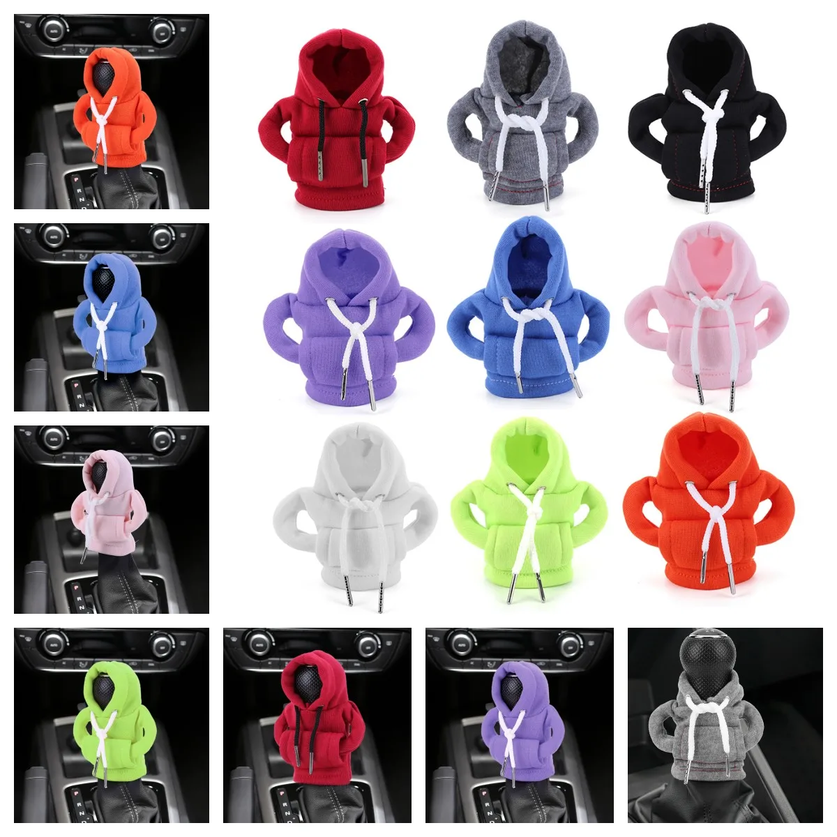 Auto Shifter Hoodie lustige Schaltknauf Pullover Stoff Auto Shifter weich  verstellbare Schaltknauf Abdeckung Innen zubehör - AliExpress