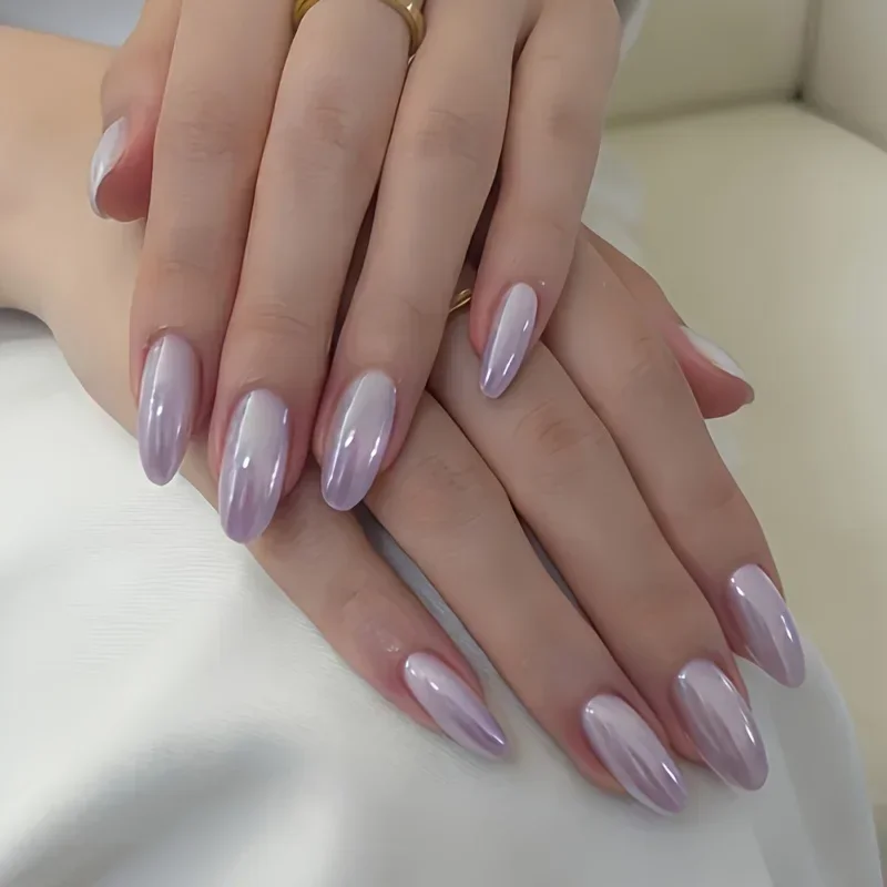 Purple Strengthening Base Coat - Air-Dry, Quick-Dry with Pearl Effect, Perfect