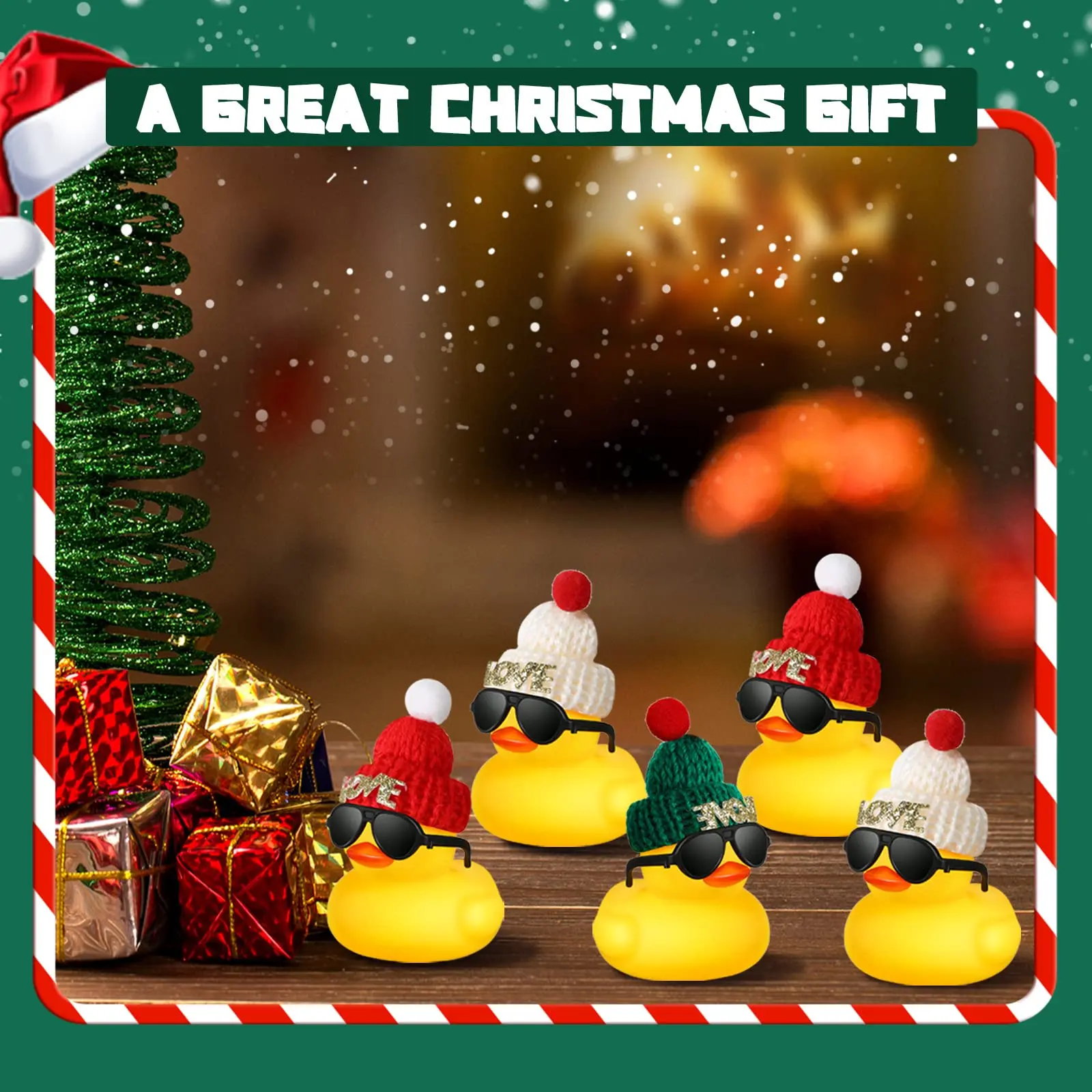 6/12/24 Pcs Mini Rubber Ducks Cruise Rubber Ducks in Bulk Valentine's Day Gift Small Duck Toy for Hiding Party Favor 6
