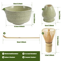 Japanese Matcha Tea Ceremony Set with Traditional Bowl and Accessories (01)