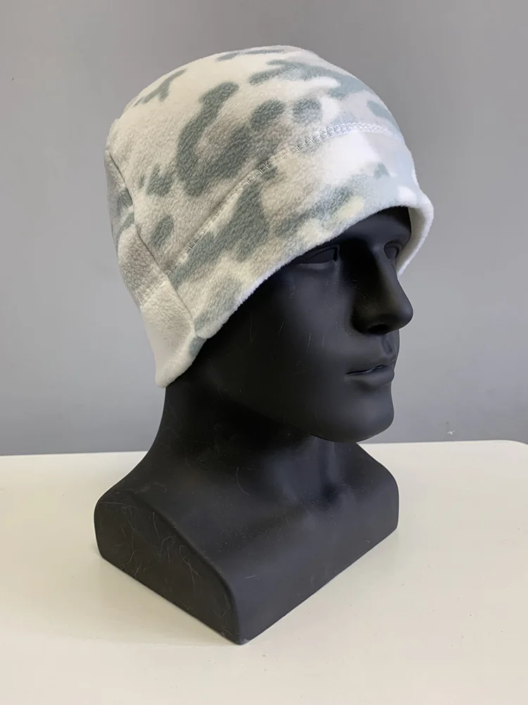 KIICEILING Men Fleece Cap Camouflage Winter Thermal Outdoor Sports Skiing Cycling Hat Windproof Beanie Cap Women Ski Bike Hat
