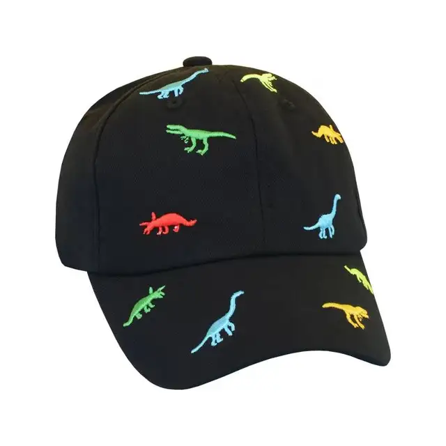 Kids Baseball Cap Dinosaur Embroidery Children Girls Boys Sun Hat Spring Summer Outdoor Adjustable Visor Baby Cap 3