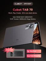 Cubot TAB 70, 2025 New Tablet Android 14, Octa-Core, 16GB RAM(6GB+10GB), 128GB ROM, 10.95″ HD+ Screen, 8200mAh, GPS, Face ID