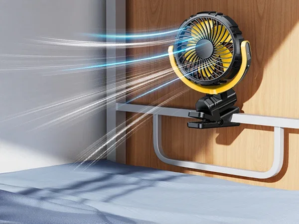 Portable Battery Powered Clip On Fan For Car Visor 360 Rotation_voghion.com