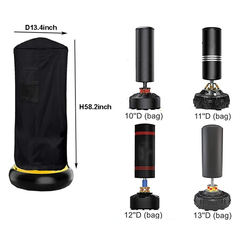 1 Pieces Standing Boxing Bag Cover Waterproof Freestanding Punching Bag Cover Adjustable Heavy Boxing Protective