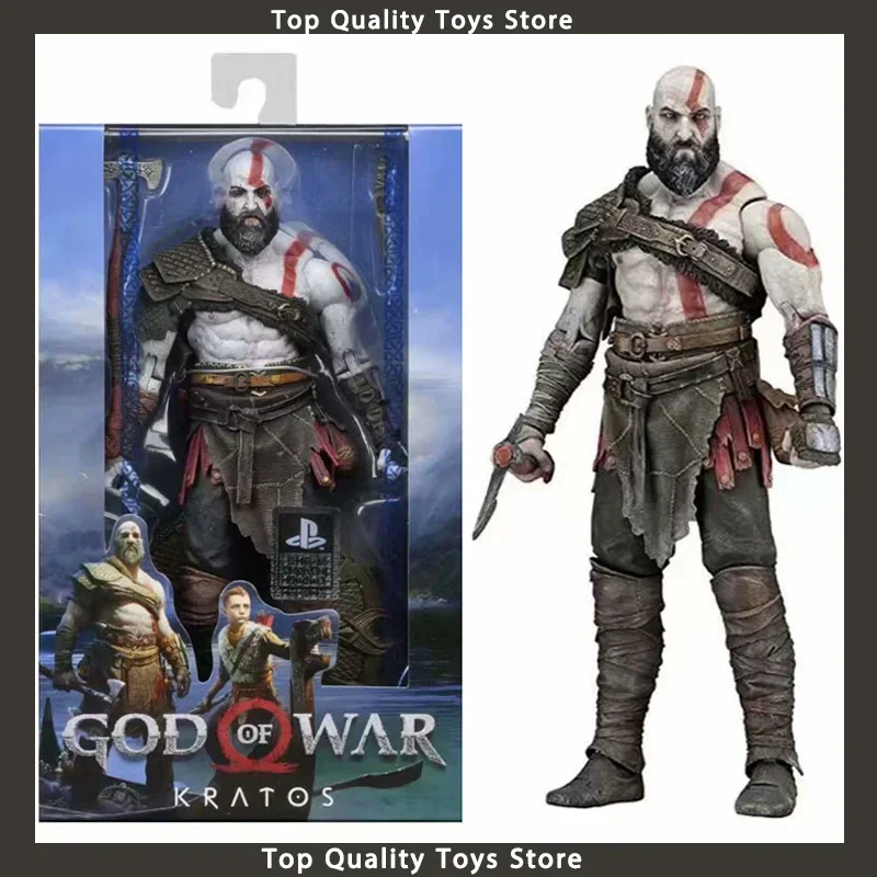 

18cm Neca God Of War Kratos Pvc Action Figure Collectible Model Toy For Kids Desktop Ornaments Collection Surprise Birthday Gift