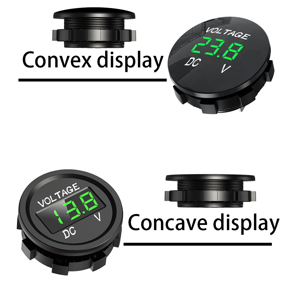 Compact Waterproof LED Panel Digital Voltmeter Tester