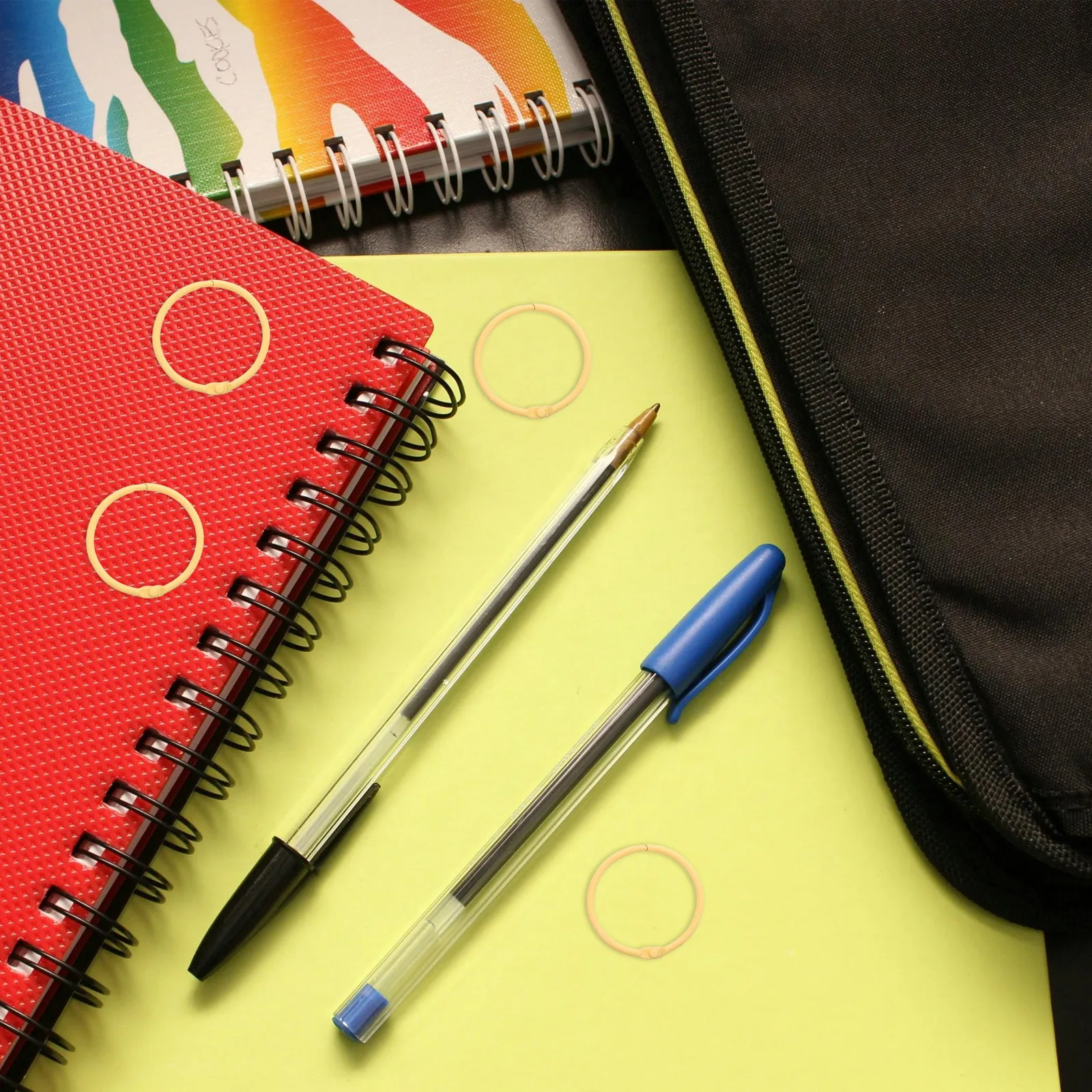 30개 금속 바인더 링 스냅 오픈 루즈 리프 인덱스 카드 플래너 스크랩북 공예 사진 앨범 DIY 바인딩 링 (사무실/학교용)