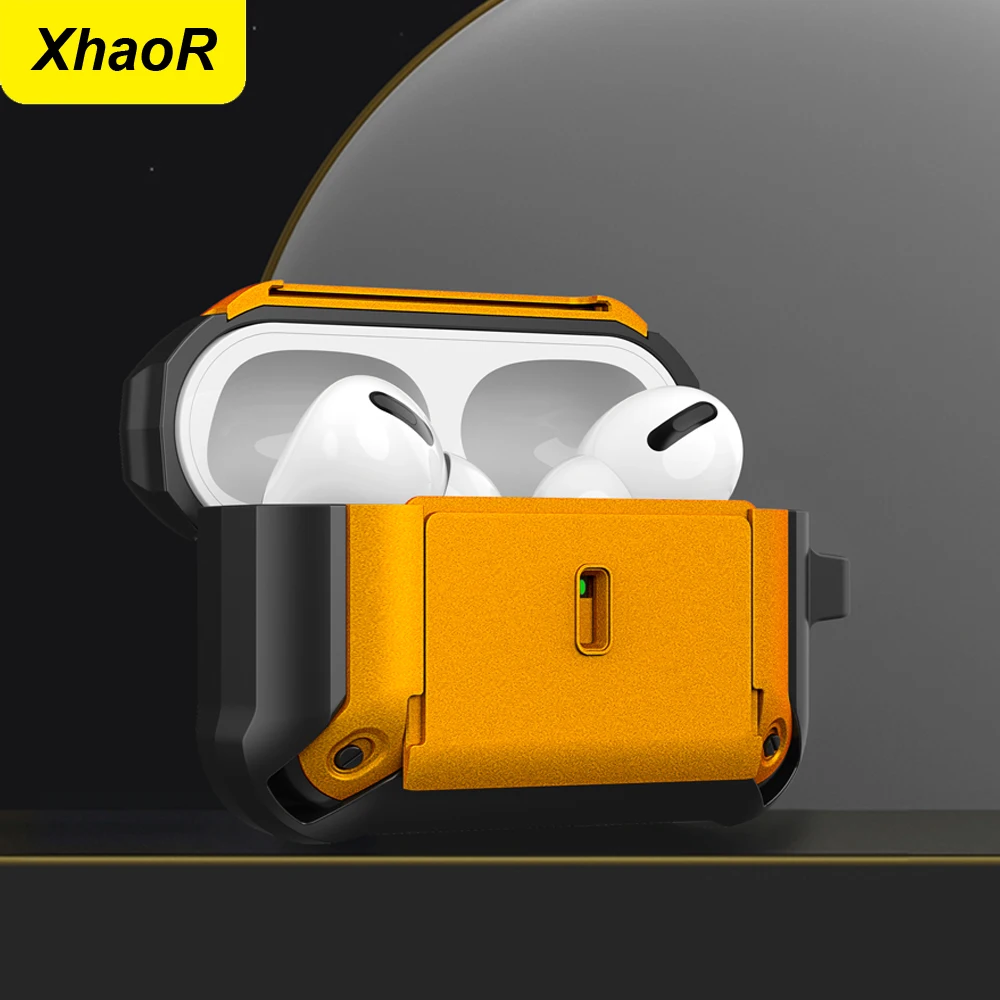 

Luxury Earphone Cover For Original Airpods Pro 2 Protective Case TPU PC Silicon With Carabiner Box For Apple Airpods 3 2Earphone