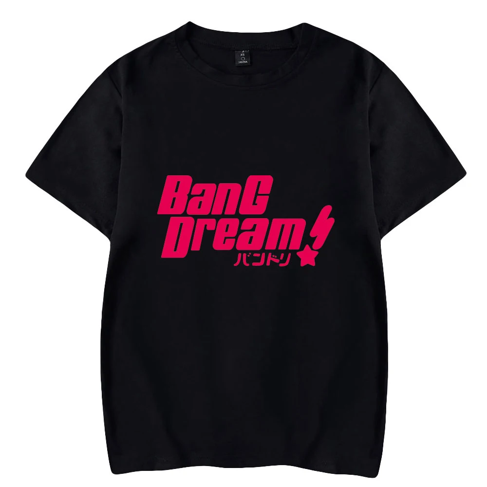 

Bangdream Unisex Short Sleeve T-shirts Men Women Streetwear Printing Casual O-neck Harajuku Pullovers Stylish Anime