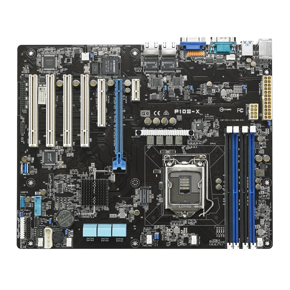P10S-X Server Motherboard For ASUS 1151 1200 DDR4 6*SATA 3 Support E3-1200 V5 V6 High Quality 5 P10S-X Server Motherboard For ASUS 1151 1200 DDR4 6*SATA 3 Support E3-1200 V5 V6 High Quality - Image 3