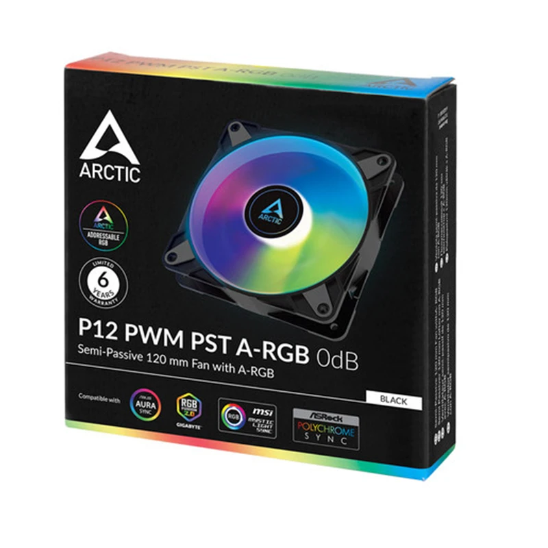 Arctic P12 Pwm Pst A-rgb 0db Ventilador de Refrigeração Case 120 mm com Digital A-rgb 120 mm Cpu Cooler 2000rpm 12cm Ventilador Rgb 5v 3pin