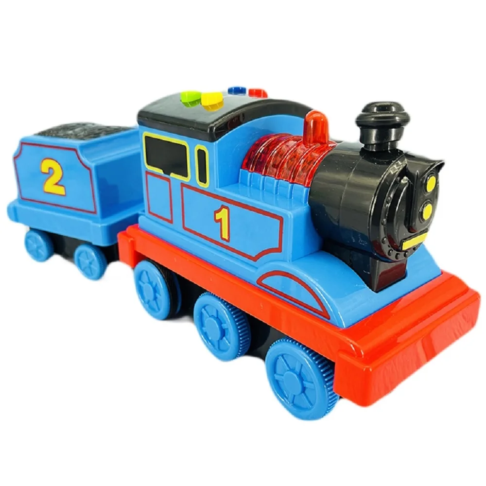 Brinquedo para thomas mini inércia som luz pouco trem storytelling 3d luz  música dos desenhos animados pouco trem combinação presente conjunto