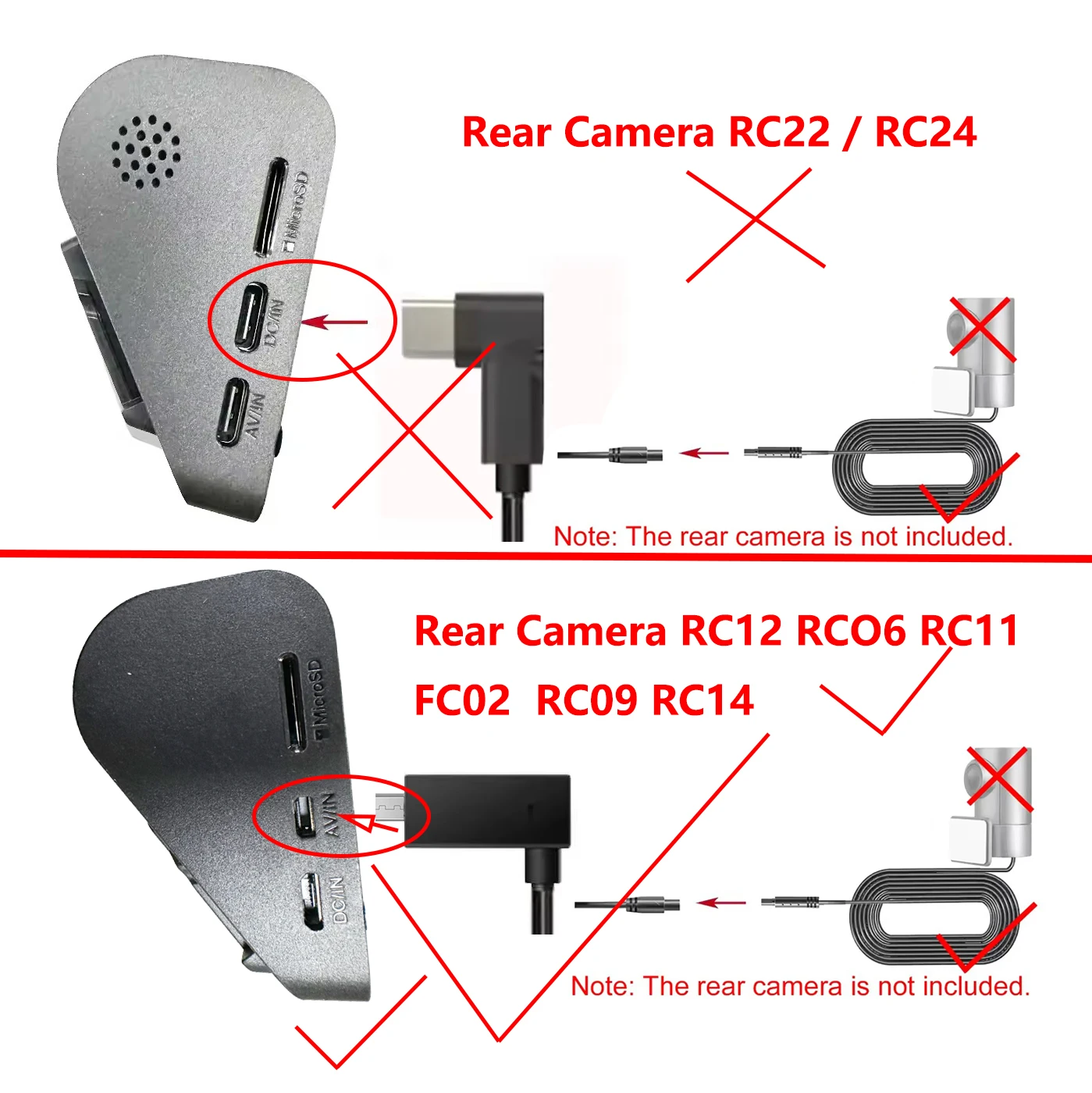 70MAI RC12 RCO6 RC11 FC02 RC09 RC14 후면 촬영 연결선