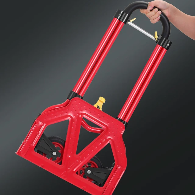 Erős Pólus Összecsukható Bevásárlókosár Kocsi Könnyű Hordozható, Összecsukható, Dolly Csapágy 200 Kg -Os Utazási Poggyászhoz - Image 6