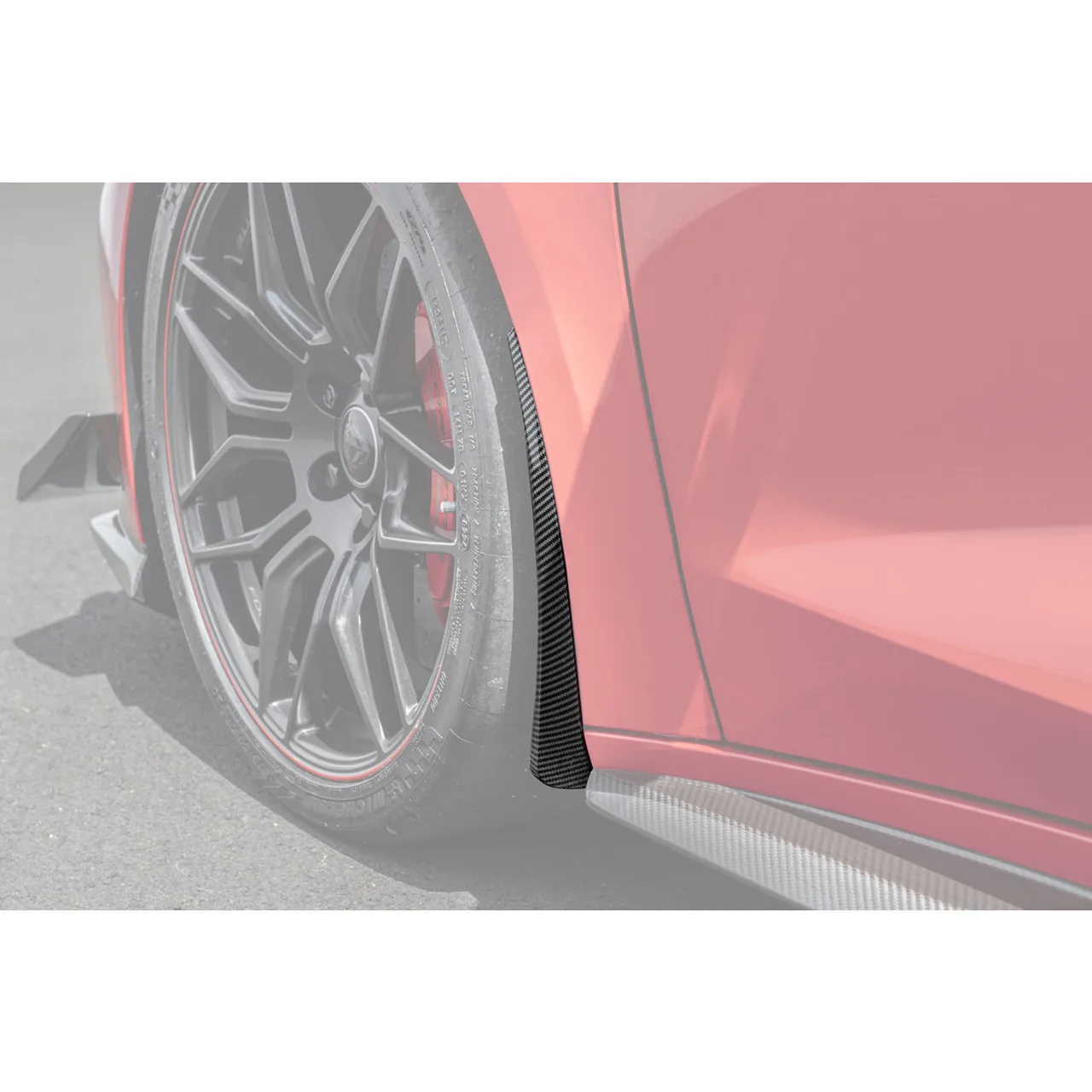 쉐보레 콜벳 C8 Z06/E-Ray 2020-2024 와이드 바디 모델 XL 확장 프론트 스플래시 가드 머드 플랩 가드 ABS 플라스틱 블랙