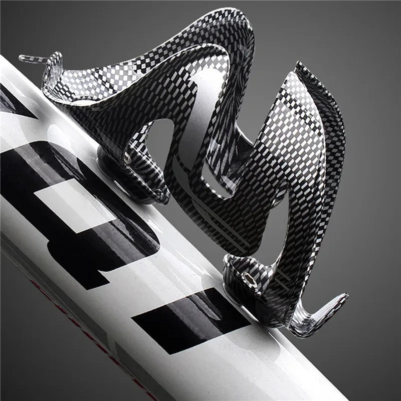 2024 Bicycle Water Bottle Cage Mountain Road Bike Water Bottle Holder Road Bike MTB Accessories Carbon Fiber Pattern