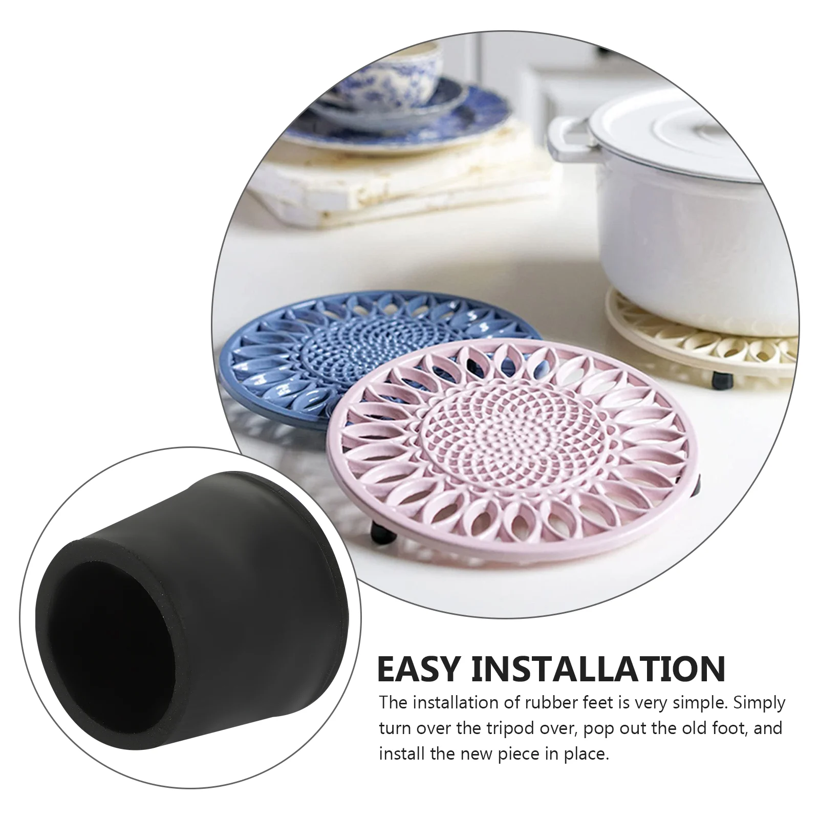 8Pcs Kitchen Anti-scald Pad Pegs Placemats Leg Rubber Feet Kitchen Pad Leg Protectors