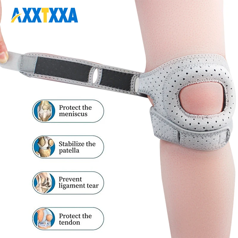 1Pcs Patella Knee Brace Adjustable Neoprene Stabilizer for Meniscus Tear Tendonitis MCL ACL Tendon Support Strap for Running knee support knee brace knee wraps