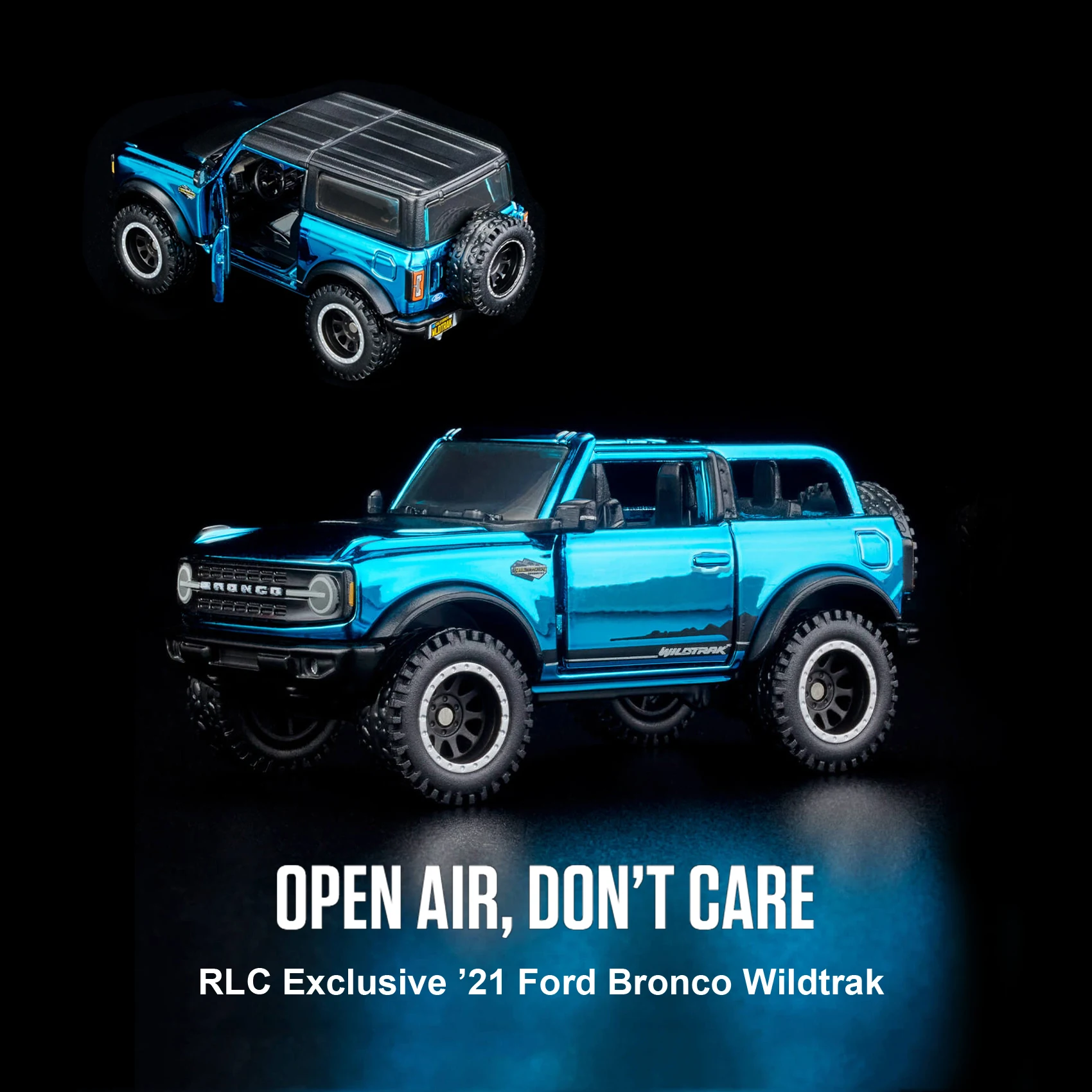 

2023 Hot Wheels RLC 1:64 21 Ford Bronco Wildtrak limited collection of die cast alloy trolley model ornaments