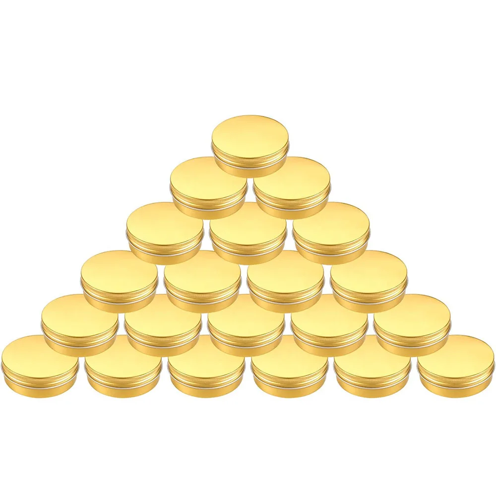 빈 황금 알루미늄 항아리 틴, 5g, 10g, 15g, 20g, 30g, 50g, 60g, 100g, 냄비 네일 아트 메이크업 립 글로스, 빈 화장품 틴 용기, 100 개