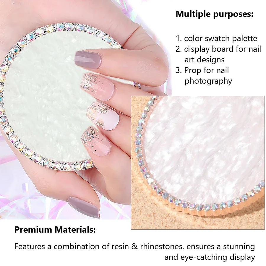 Nail Art Resin Display Board & Gel Polish Mixing Palette
