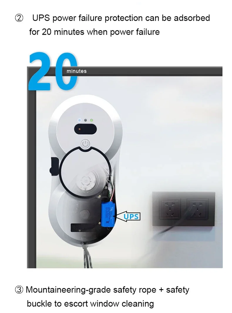 Description Picture 6 of itemFully Automatic Window Cleaning Robot Water Spray Intelligent Electric Brush Magnetic Brushless Motor Car Glass Washer