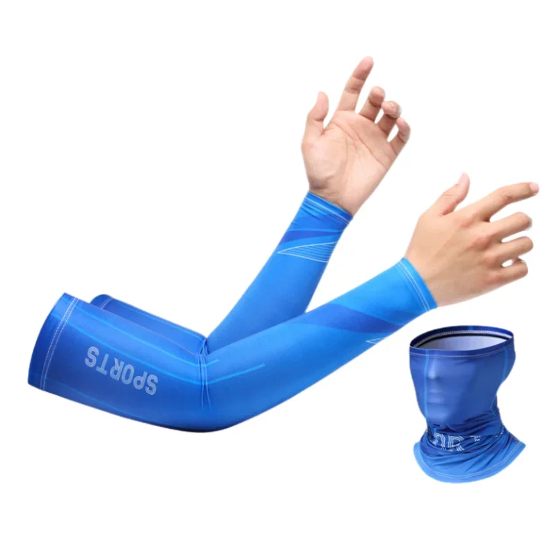 Ice Silk Sleeve Sunscreen Cuff UV Sun Protection Arm Sleeves Anti-Slip Men Women Long Gloves Outdoor Cool Sport Cycling